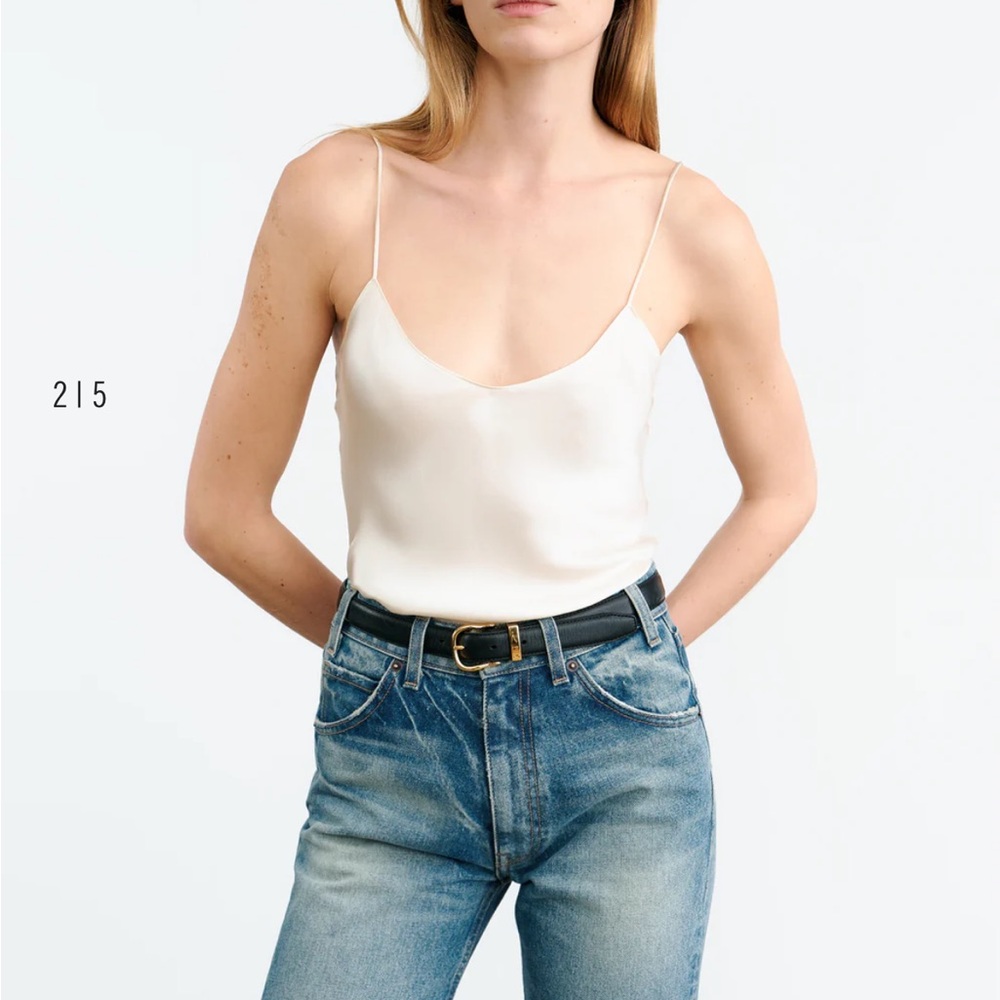 Elegant White Spaghetti Strap Top